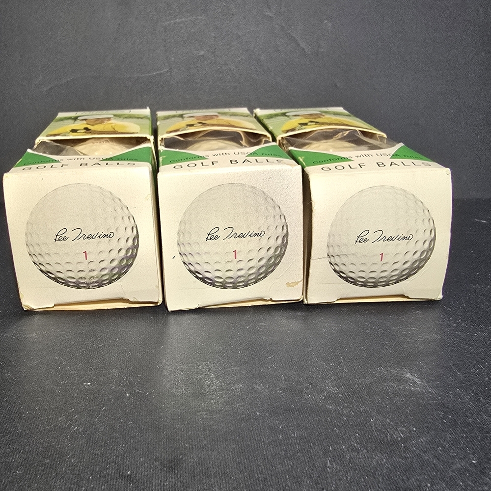 Vintage Faultless Lee Trevino Golf Balls 3 Sleeves New In Box USA Collectible - Picture 6 of 7